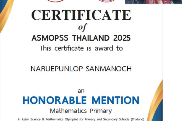 Math Honorable NongWin - Suchat Sanmanoch